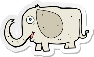 sticker of a cartoon baby elephant png