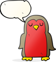 hand drawn speech bubble cartoon christmas robin png