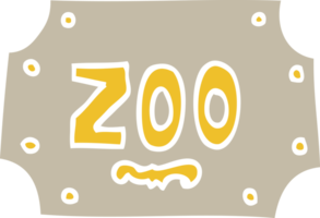 piatto colore illustrazione cartone animato zoo cartello png