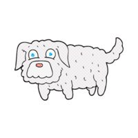 hand drawn cartoon small dog png