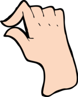 tekenfilm knijpen hand- symbool png