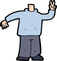 cartoon body giving peace sign  mix and match cartoons or add own photos png