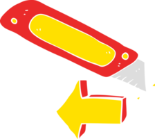 flat color illustration of construction knife png