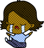 cartoon girl crying png