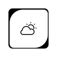 clima pronóstico contorno web icono vector