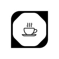 café taza icono contorno estilo vector