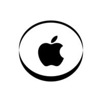 manzana icono en de moda plano estilo aislado en gris antecedentes. manzana icono página símbolo para tu web sitio diseño manzana icono logo, aplicación, ui manzana icono ilustración, vector