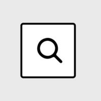 Magnifying glass or search icon, flat graphic on isolated background. vector