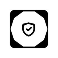 Shield check mark icon. Protection approve sign. Safe icon vector