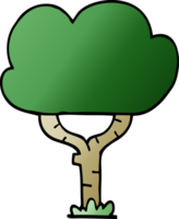 árbol de garabato de dibujos animados png