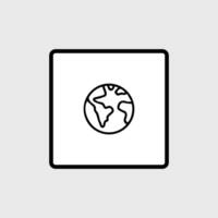 World planet icon outline style vector