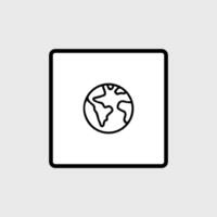 World planet icon outline style vector