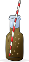 mão desenhado desenho animado efervescente beber garrafa png