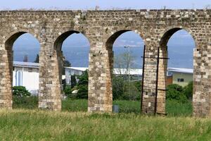 Akko Israel 04 05 2024 An ancient aqueduct for supplying water to populated areas in Israel. photo