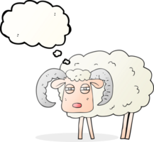 hand drawn thought bubble cartoon ram png