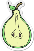 sticker of a cartoon pear png
