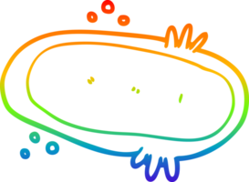 rainbow gradient line drawing of a cartoon amoeba png