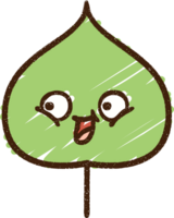 dibujo de tiza de hoja png