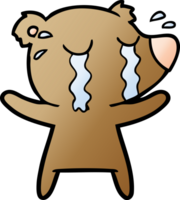 personaje de dibujos animados de oso llorando png