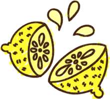 disegno a gessetto di limone png