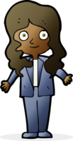 cartoon friendly business woman png