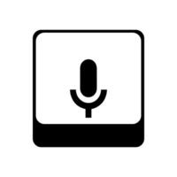 Record Microphone icon. The symbol microphone for web site. Illustration retro microphone for mobile apps. Pictogram Microphone. Minimalist icon. Sound concept icon vector