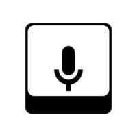 Record Microphone icon. The symbol microphone for web site. Illustration retro microphone for mobile apps. Pictogram Microphone. Minimalist icon. Sound concept icon vector