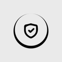 Shield check mark icon. Protection approve sign. Safe icon vector