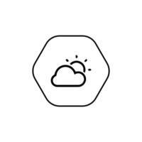 Weather forecast outline web icon vector