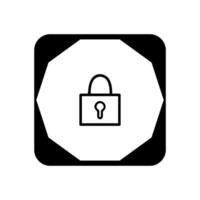 Lock icon. Blocking icon. Closed padlock. Protection symbol. Isolated raster pictogram vector