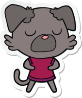 sticker of a cartoon dog png