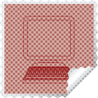 computer icon square peeling sticker   illustration png