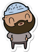 sticker of a cartoon bearded man png