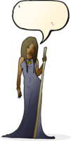 cartoon sorceress  with speech bubble png