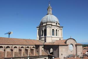 Mantova Italy 10 09 2023 . Red tiled roofs in the city of Mantua. photo