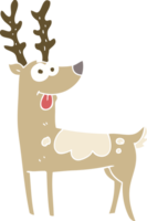 flat color illustration of reindeer png