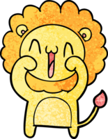 León feliz de dibujos animados png