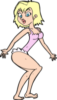 Cartoon-Frau in Dessous png