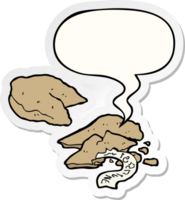 cartoon fortune cookies with speech bubble sticker png