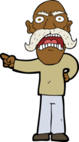 cartoon angry old man png