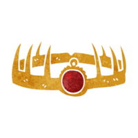 hand retro cartoon crown png