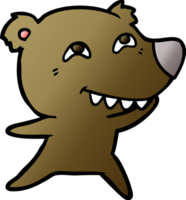 cartoon bear showing teeth png