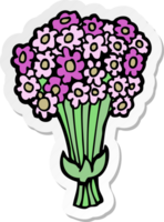 Aufkleber mit Cartoon-Blumen png