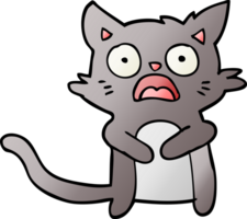 cartoon horrified cat png