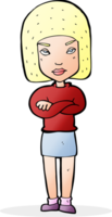 cartoon woman with crossed arms png