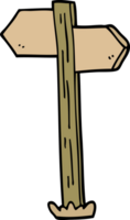 cartoon doodle sign posts png