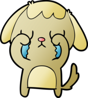 süßer Cartoon-Hund weint png