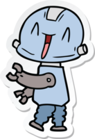 Aufkleber eines Cartoon-Roboters png