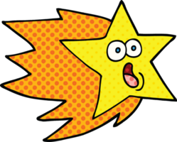 comic book style cartoon shooting star png