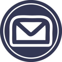 envelope letter circular icon symbol png